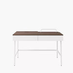 Load image into Gallery viewer, Modern Study Desk with 2 Drawers &amp; Socket Tray – Melamine Finish