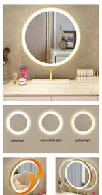 Load image into Gallery viewer, Modern Vanity Makeup Table with Lighted Mirror and Stool | Stylish Bedroom Décor-GCC Home Center