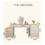 Modern Vanity Table Set with LED Mirror and Chair - Stylish Bedroom Dressing Table-GCC Home Center
