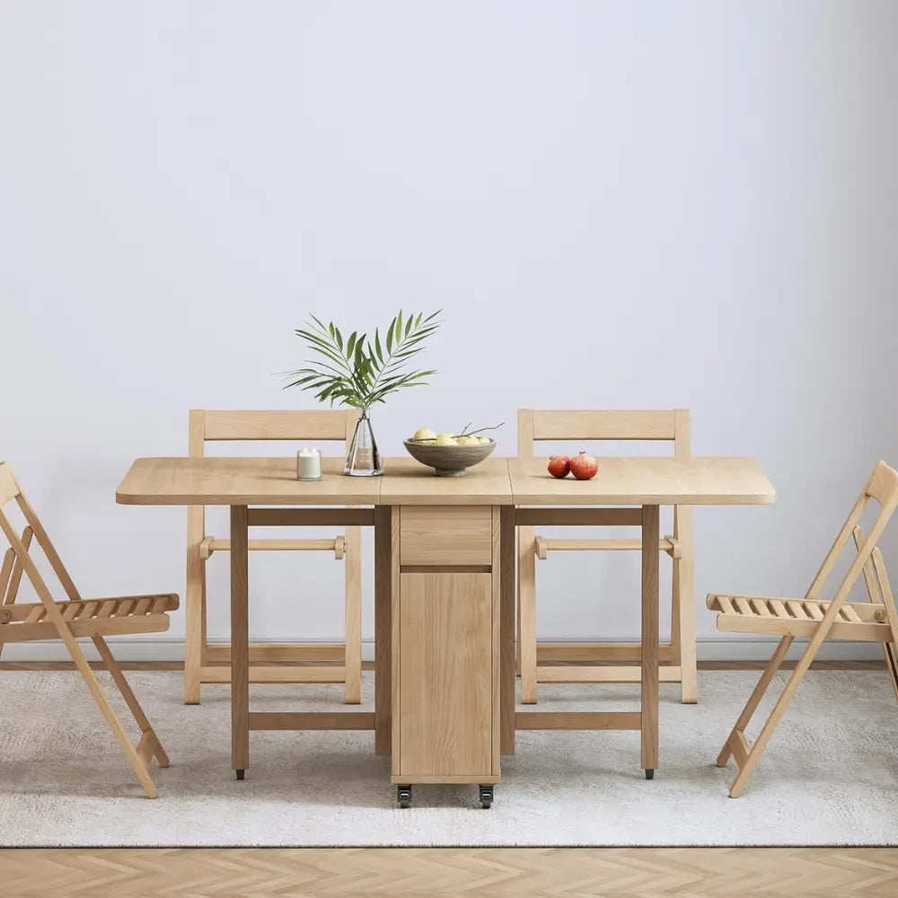 Modern Wooden Dining Table – Scratch-Resistant, Eco-Friendly Design-GCC Home Center