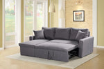 Load image into Gallery viewer, MOHAMMAD AZIM FURNITURE (MAF-S05)-MAF Diwan Sofa Cum Bed With Cushions L-Shaped Storage Space | Convertible Living Room Furniture (Grey)-GCC Home Center