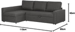 Load image into Gallery viewer, MOHAMMAD AZIM FURNITURE (MAF-S05)-MAF Diwan Sofa Cum Bed With Cushions L-Shaped Storage Space | Convertible Living Room Furniture (Grey)-GCC Home Center