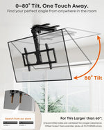 Load image into Gallery viewer, Motorized Ceiling TV-Mount Flip Down - 43 to 86 Inch Electric TV-Mount Motorized Drop Down with Remote, Max Load 99 lbs, Max VESA 800x400 mm, Black