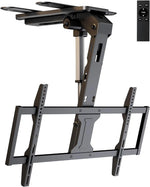 Load image into Gallery viewer, Motorized Ceiling TV-Mount Flip Down - 43 to 86 Inch Electric TV-Mount Motorized Drop Down with Remote, Max Load 99 lbs, Max VESA 800x400 mm, Black