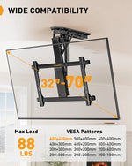 Load image into Gallery viewer, Motorized Ceiling Tv Mount For 32-70 Inch Tvs Up To 88 Lbs, Electric With Remote &amp; Adjustable Tilt, Flip Down Patio, Living Room Ect, Max Vesa 600X400Mm