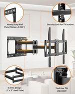 Load image into Gallery viewer, MOUNT Heavy Duty TV Wall Mount for 42-110" TVs up to 220lbs with 8.2" Sliding Moving for Screen Centering, Full Motion TV Mount Fit 24"-16" Studs with Swivel,Tilt&amp;Level, Max VESA 800x600mm