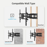 Load image into Gallery viewer, MOUNTUP TV Wall Mount, Full Motion TV Mount for Most 42-82 Inch Flat Curved TVs, Wall Mount TV Bracket with Articulating Arm