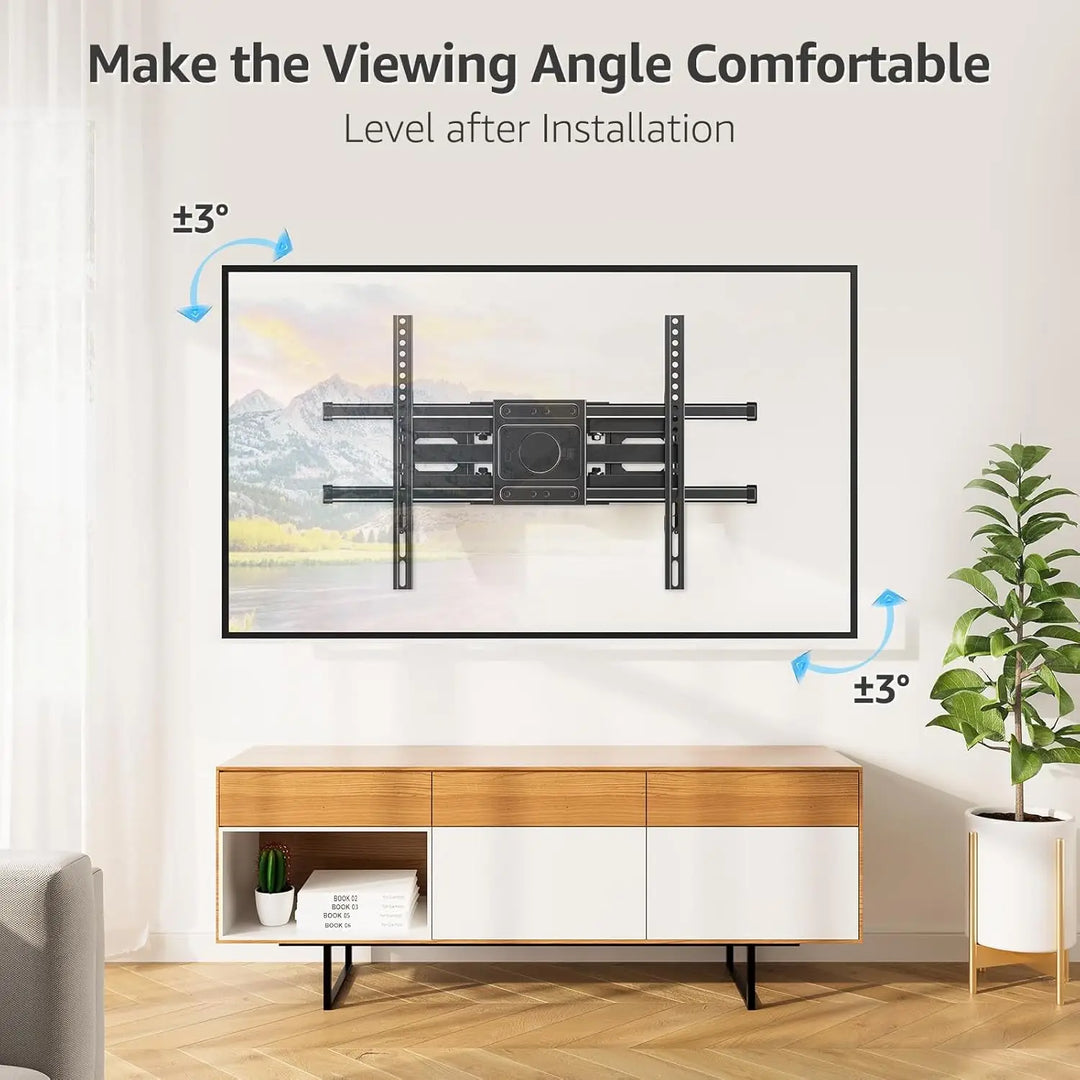 MOUNTUP TV Wall Mount, Full Motion TV Mount for Most 42-82 Inch Flat Curved TVs, Wall Mount TV Bracket with Articulating Arm