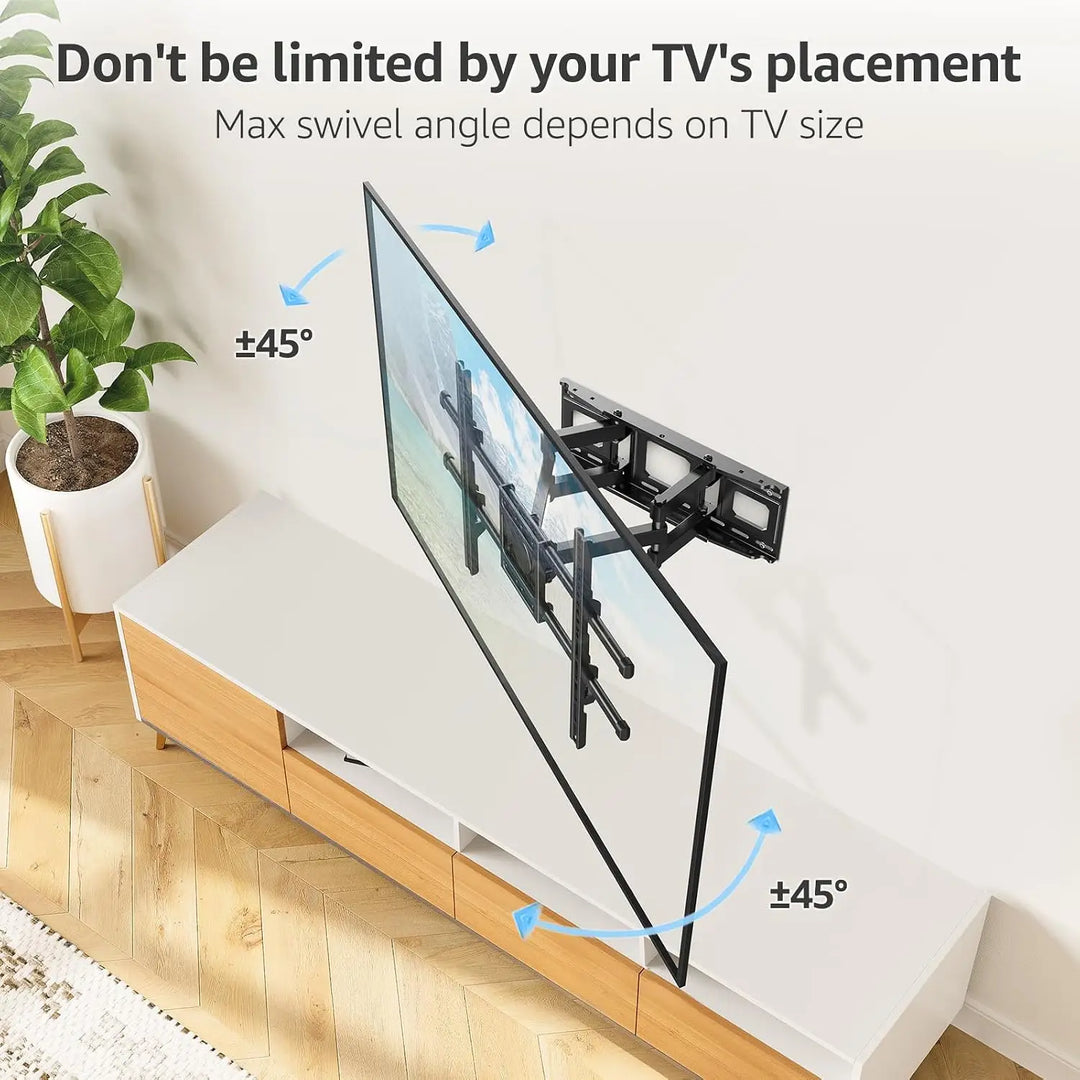 MOUNTUP TV Wall Mount, Full Motion TV Mount for Most 42-82 Inch Flat Curved TVs, Wall Mount TV Bracket with Articulating Arm
