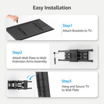 Load image into Gallery viewer, MOUNTUP TV Wall Mount, Full Motion TV Mount for Most 42-82 Inch Flat Curved TVs, Wall Mount TV Bracket with Articulating Arm