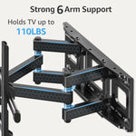 Load image into Gallery viewer, MOUNTUP TV Wall Mount, Full Motion TV Mount for Most 42-82 Inch Flat Curved TVs, Wall Mount TV Bracket with Articulating Arm
