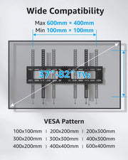 MOUNTUP TV Wall Mount, Tilting TV Mount Bracket for Most 37-82 Inch Flat Screen/Curved TV Low Profile Wall Mount Saving Space Max VESA 600x400mm Hold up to 99 lbs Fit 16
