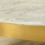 Load image into Gallery viewer, Moura Coffee Table – Faux Marble &amp; Bronze Brushed Stainless Steel