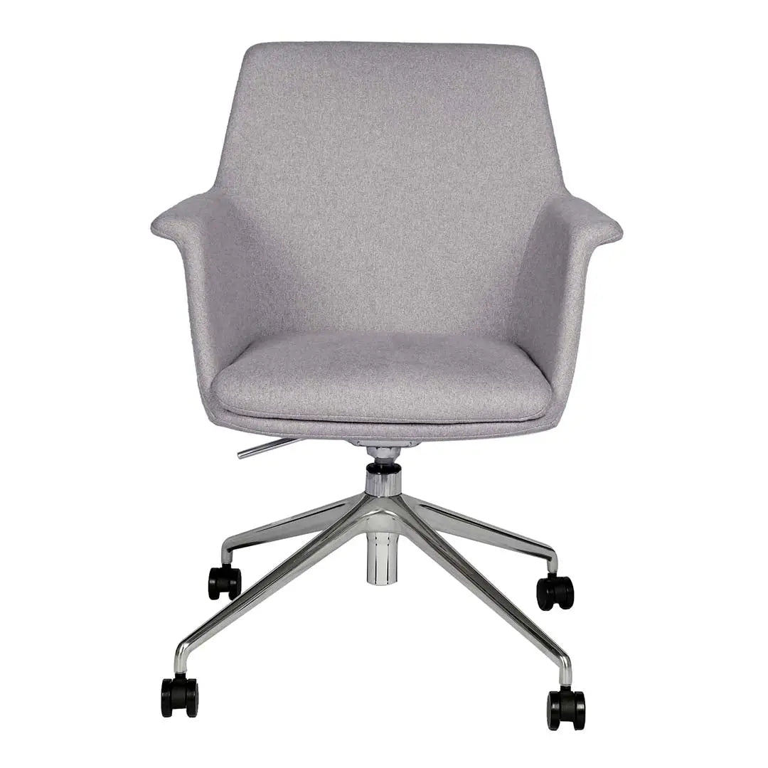 Moveable Visitor Area Chair, Fabric Office Chair With Metal Legs-GCC Home Center
