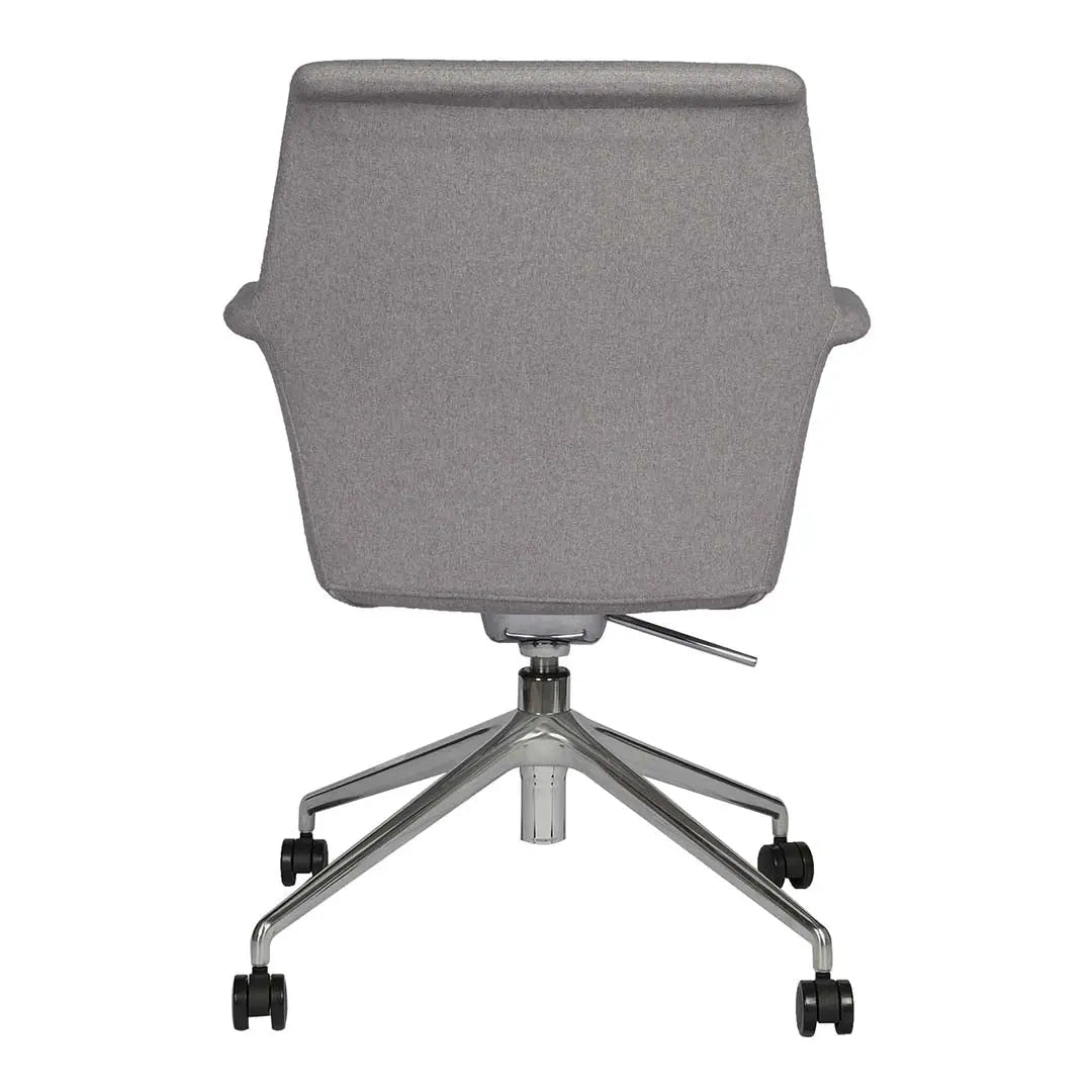 Moveable Visitor Area Chair, Fabric Office Chair With Metal Legs-GCC Home Center