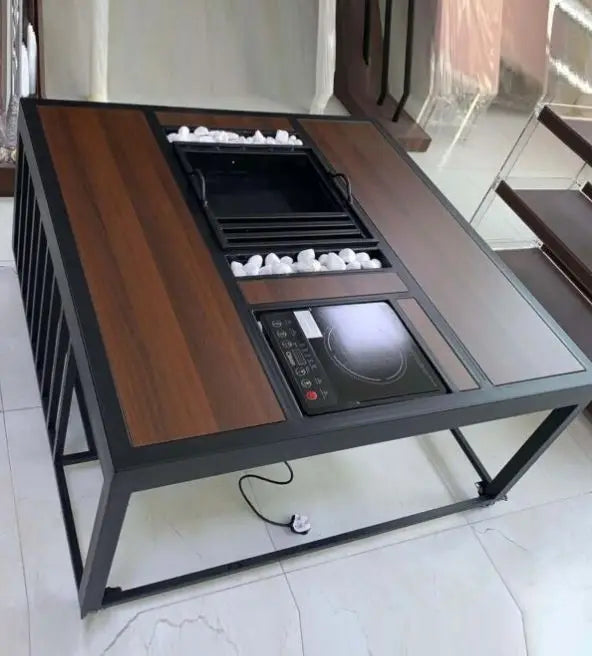 Multi-Functional Coffee Table with Built-in Induction Cooker