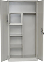 Load image into Gallery viewer, Multi Home Furniture Best Steel Big size Metal Cupboard for or Office MH-205-E Cupboard, Steel Filing Cupboard,Cabinet with Shelves Storage Compartment,Flush Key lock (Metal Grey)-GCC Home Center