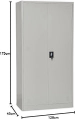 Load image into Gallery viewer, Multi Home Furniture Best Steel Big size Metal Cupboard for or Office MH-205-E Cupboard, Steel Filing Cupboard,Cabinet with Shelves Storage Compartment,Flush Key lock (Metal Grey)-GCC Home Center