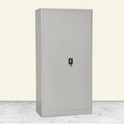 Multi Home Furniture Best Steel Big size Metal Cupboard for or Office MH-205-E Cupboard, Steel Filing Cupboard,Cabinet with Shelves Storage Compartment,Flush Key lock (Metal Grey)-GCC Home Center