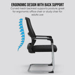 Load image into Gallery viewer, Multi Home Furniture Black Mesh Office Chair, Executive Chair – Ergonomic Chair Office Chair for Home with Back Support, Heavy Duty Steel Frame, Comfortable Seat – Use for Computer Chair, Study Chair