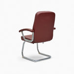 Load image into Gallery viewer, Multi Home Furniture Frame visitor chair for office, Hospital, school etc. with steel frame &amp; faux leather on armrest, sit &amp; back. (Brown)