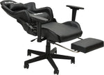 Load image into Gallery viewer, Multi Home Furniture Modern design Best Executive gaming chair MH-8886-Black for Video Gaming Chair for Pc with fully reclining back and head rest amd footrest and soft leather (Black)