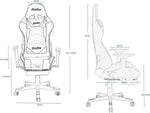 Load image into Gallery viewer, Multi Home Furniture Modern design Best Executive gaming chair MH-8886-Black for Video Gaming Chair for Pc with fully reclining back and head rest amd footrest and soft leather (Black)
