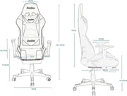 Multi Home Furniture Modern design Best Executive gaming chair MH-8886-Black for Video Gaming Chair for Pc with fully reclining back and head rest amd footrest and soft leather (Black)