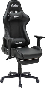 Load image into Gallery viewer, Multi Home Furniture Modern design Best Executive gaming chair MH-8886-Black for Video Gaming Chair for Pc with fully reclining back and head rest amd footrest and soft leather (Black)