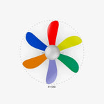 Load image into Gallery viewer, Multicolor Kids Ceiling Fan Ø81 cm Light Integrated With Pull Chain