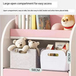 Load image into Gallery viewer, MUMOO BEAR Creative Kids Wardrobe, Wooden Cabinet with 5 Drawers and Hanging Area for Clothes Storage Organizer, Modern Closet Heavy Duty Bedroom Furniture for Boys Girls, YN011 (Pink)-GCC Home Center
