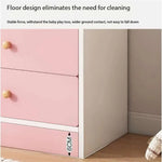 Load image into Gallery viewer, MUMOO BEAR Creative Kids Wardrobe, Wooden Cabinet with 5 Drawers and Hanging Area for Clothes Storage Organizer, Modern Closet Heavy Duty Bedroom Furniture for Boys Girls, YN011 (Pink)-GCC Home Center