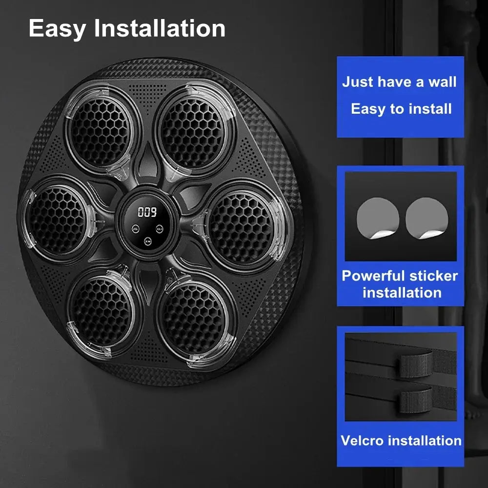 Music Boxing Machine Smart Bluetooth Boxing Target,Wall Mounted Punching Pad Machine for Adult Child