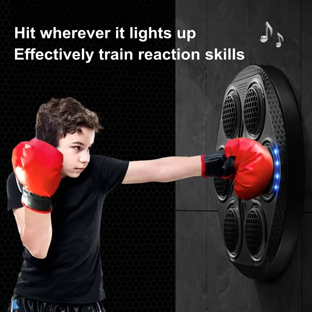 Music Boxing Machine Smart Bluetooth Boxing Target,Wall Mounted Punching Pad Machine for Adult Child