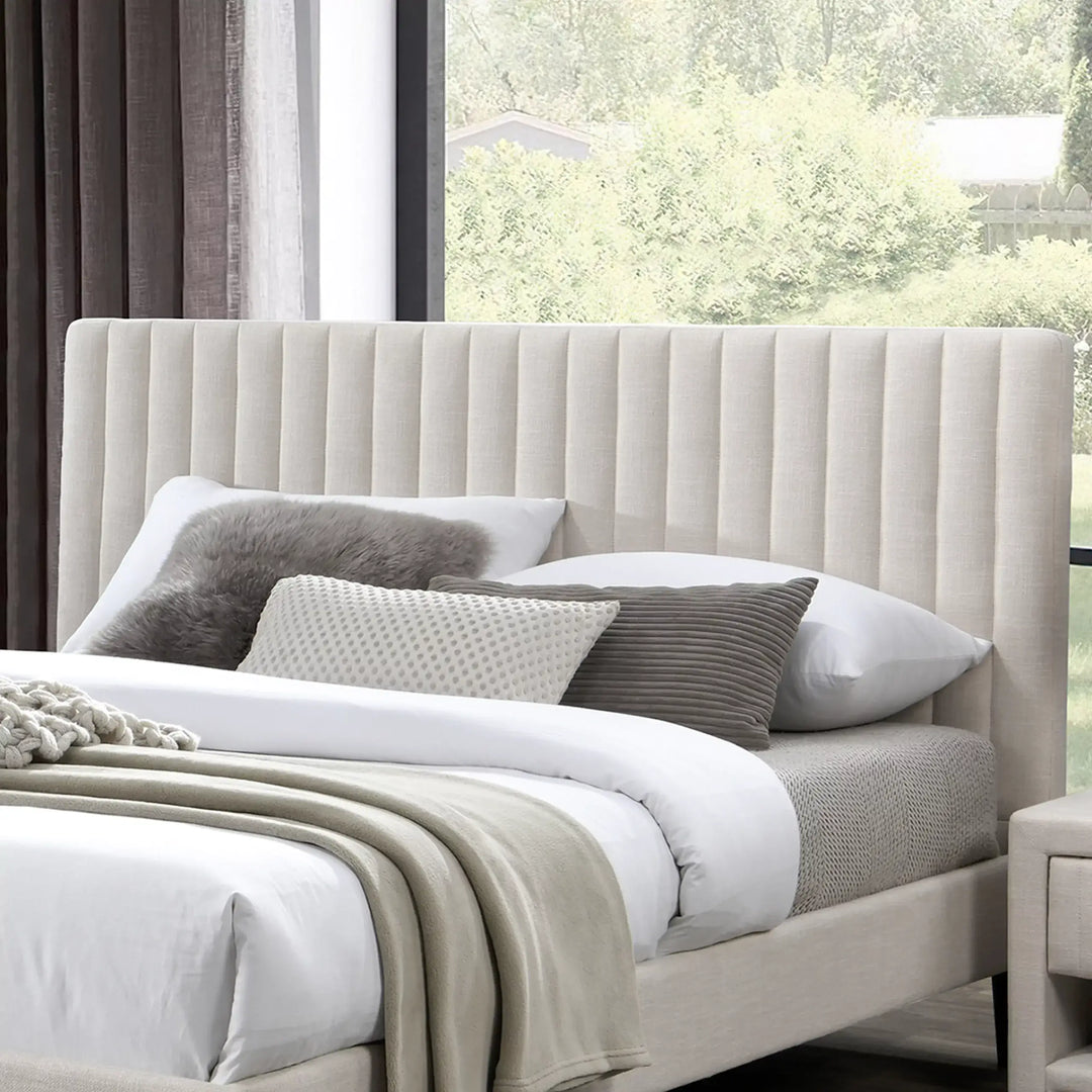 Nastya Queen Bed – Beige