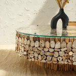Load image into Gallery viewer, Natural Design Round Driftwood Coffee Table