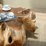 Load image into Gallery viewer, Natural Teak Root Wood Coffee Table