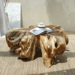 Load image into Gallery viewer, Natural Teak Root Wood Coffee Table