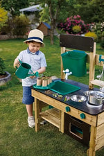 Load image into Gallery viewer, Nature Fun Outdoor Play Kitchen with Many Accessories Made of Wood and Vegetable Plastic, from 3 Years-GCC Home Center