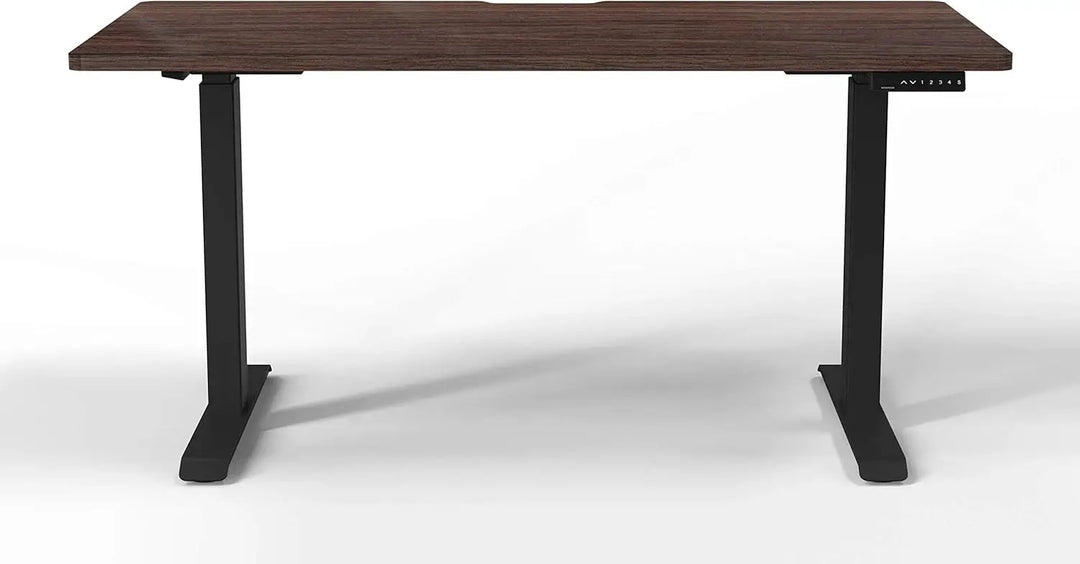 Navodesk Height Adjustable Computer Gaming Desk Workstation, Bluetooth Enabled Black Frame + Top (Walnut, 47 x 30 inch)