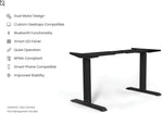 Load image into Gallery viewer, Navodesk Height Adjustable Computer Gaming Desk Workstation, Bluetooth Enabled Black Frame + Top (Walnut, 47 x 30 inch)