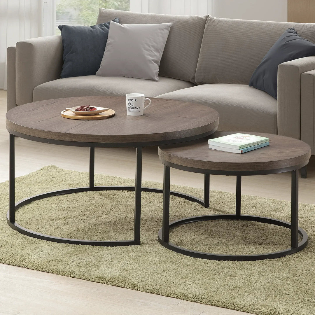 Nesting Coffee Table – Smoked Oak