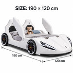 Load image into Gallery viewer, New Designer Car Shaped Children Bed Modern Black Boys High End Cartoon Upholstered Comfortable School Use Wood Frame