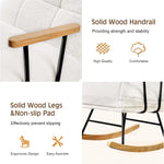 Load image into Gallery viewer, New Modern Rocking Chair – Upholstered Lounge Chair with Wooden Base &amp; Supportive Armrests**