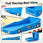 Load image into Gallery viewer, New Racing Car Design Montessori Toddler Boys Travel Bed All Foam Kids Sofa Play Couch Floor Beds Home Bedroom Camping