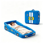 Load image into Gallery viewer, New Racing Car Design Montessori Toddler Boys Travel Bed All Foam Kids Sofa Play Couch Floor Beds Home Bedroom Camping