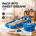 Load image into Gallery viewer, New Racing Car Design Montessori Toddler Boys Travel Bed All Foam Kids Sofa Play Couch Floor Beds Home Bedroom Camping