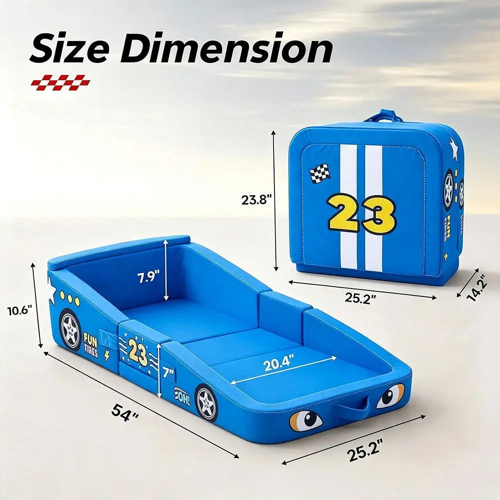 New Racing Car Design Montessori Toddler Boys Travel Bed All Foam Kids Sofa Play Couch Floor Beds Home Bedroom Camping