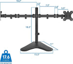 Load image into Gallery viewer, Newstar Dual Monitor Stand | Double Monitor Desk Stand Fits Two x 13 to 32 Inch Computer Screens | Freestanding Base | 2 Heavy Duty Full Motion Adjustable Arms | VESA Compatible