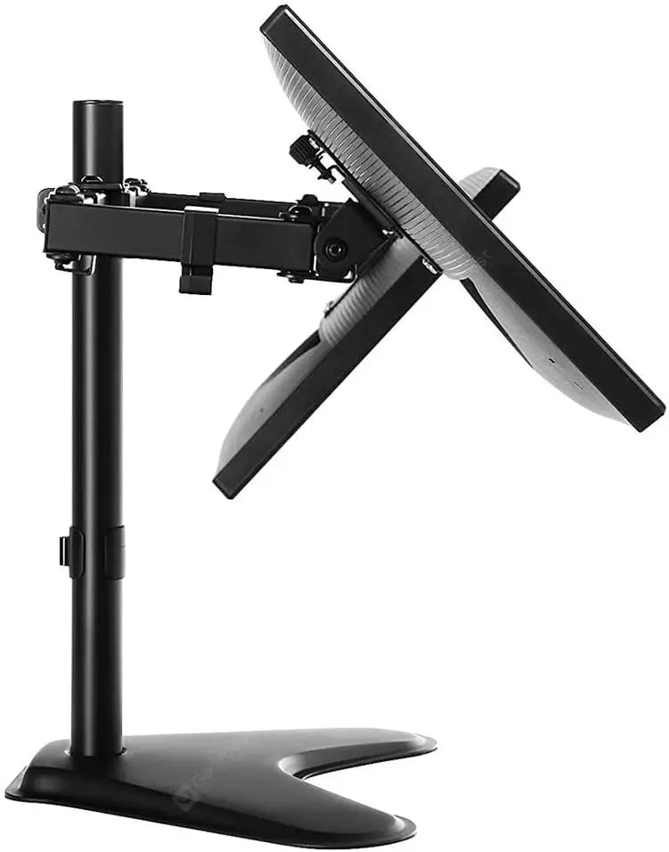 Newstar Dual Monitor Stand | Double Monitor Desk Stand Fits Two x 13 to 32 Inch Computer Screens | Freestanding Base | 2 Heavy Duty Full Motion Adjustable Arms | VESA Compatible